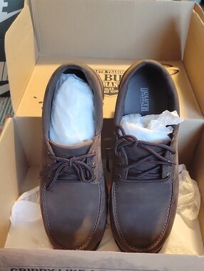 Duluth Trading Co Brown Leather Lace-Up Boat Shoes